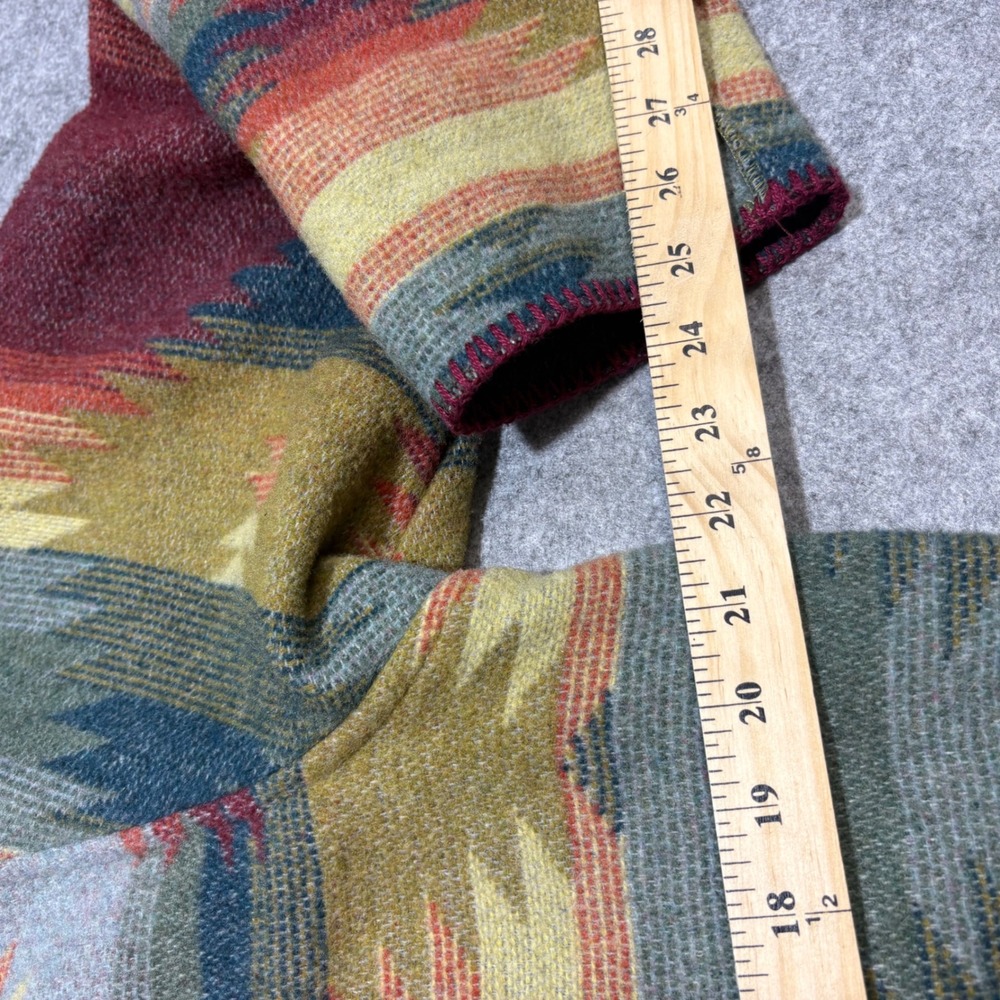 Karen Kane Lifestyle Southwestern Geometric Shawl Collar Jacket‎ Burgundy Small - Picture 3 of 5